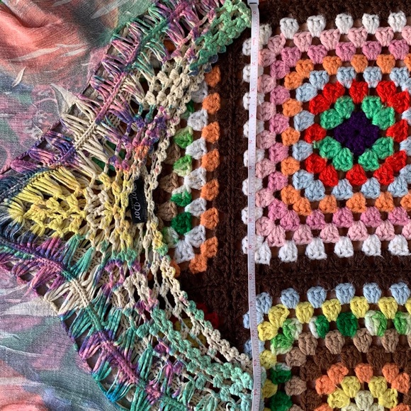 Crochet Tie-Dye Rainbow Blouse - Picture 2 of 5